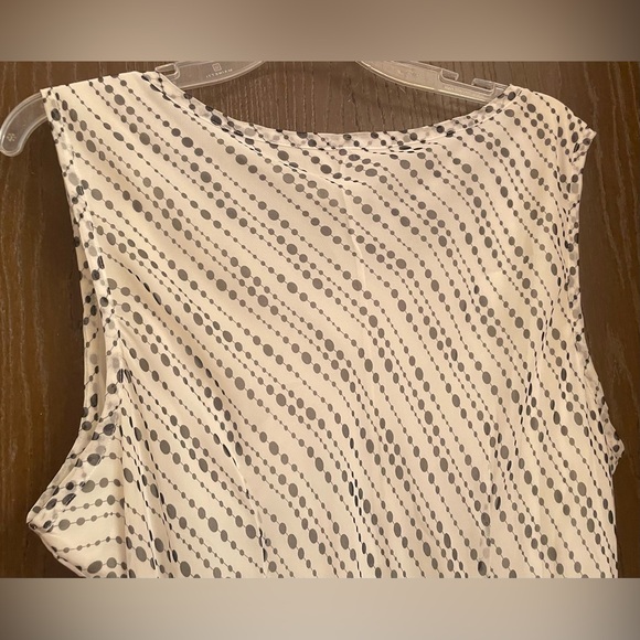 Amanda Lane White with Black Pokadot Layered Sleeveless Dress 18W - Picture 12 of 14